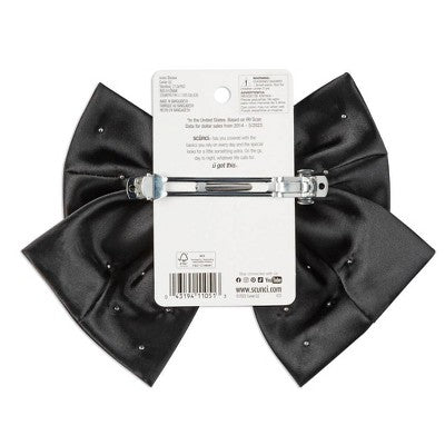 scunci Elite Bow Barrette with Pearls