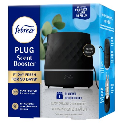 Febreze Black Plug Scent Booster Oil Diffuser Air Freshener Holder Unscented