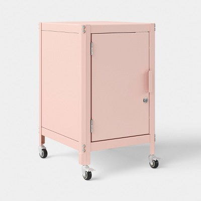 Metal Rolling Locker Storage Cabinet with Lock Pink - Room Essentials Fully assembled (LOCAL PICKUP ONLY)