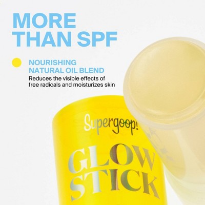 Supergoop! Glow Stick Dry Oil Sunscreen for Face and Body - SPF 50 - 0.7oz: Avobenzone, Unscented, Face Sunscreen