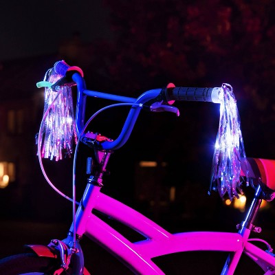Brightz Streamer LED Bicycle Tassels - Pastel: Silicone & ABS Material, 24-Hour Battery