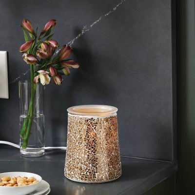 Mosaic Tile Metallic Gold Wax Warmer - Threshold
