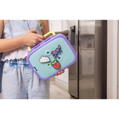 Ello Benni Kids Insulated Bento Lunch Box with Leakproof Thermos, 4 Compartments, Hot/Cold Compatible - Purple: Polypropylene Container, TPE Lid