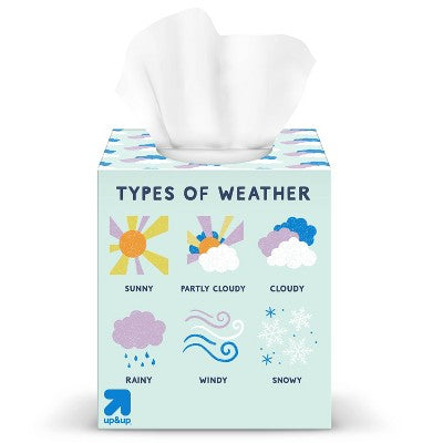 Ultra Soft 3-Ply Facial Tissue - Back-to-School Designs - 4pk/260ct - up&up