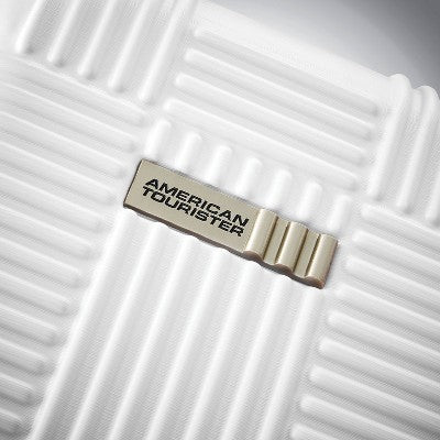 American Tourister NXT Hardside Large Checked Spinner Suitcase - White (LOCAL PICKUP ONLY)