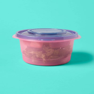 Round Food Storage Container with Tray and Condiment - 47oz - up&up