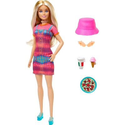 Barbie Pink Passport Italy Doll Set with Clothes & Travel Accessories