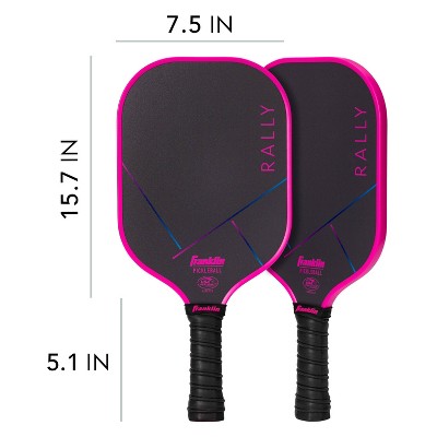 Franklin Sports 15.7'' Rove Traditional Pickleball Paddle - Pink/Purple: Fiberglass Core