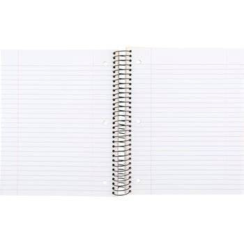 Spiral Notebook 5 Subject Wide Ruled 200 Sheets Red - up&up