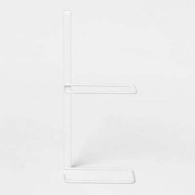 Over the Tank Toilet Paper Holder Matte White - Brightroom: Steel Bathroom Tissue Storage, Space Saver