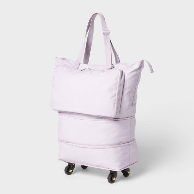 Collapsible Rolling Tote Lavender - Brightroom