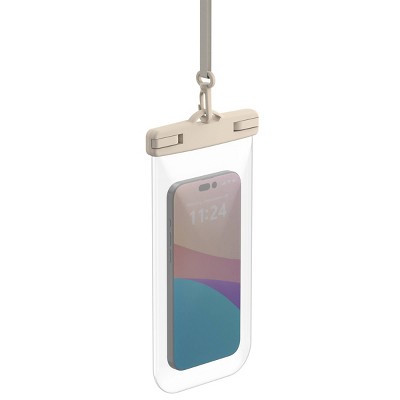 GEMS Waterproof Phone Pouch - Beige: Fits Devices Up to 7", Solid Plastic Case
