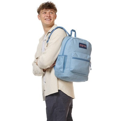 JanSport Cross Town Plus Remix 17" Backpack - Light Blue: High School Abstract Bookbag