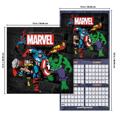 DateWorks 12"x12" 2026 Marvel Wall Calendar