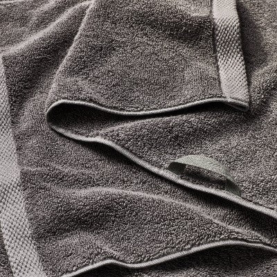2pk Organic Hand Towel Dark Gray - Casaluna