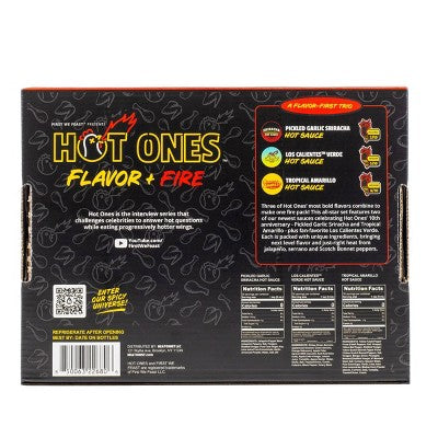 Hot Ones Flavor + Fire Hot Sauce Trio Pack Gift Set - 15oz/3ct