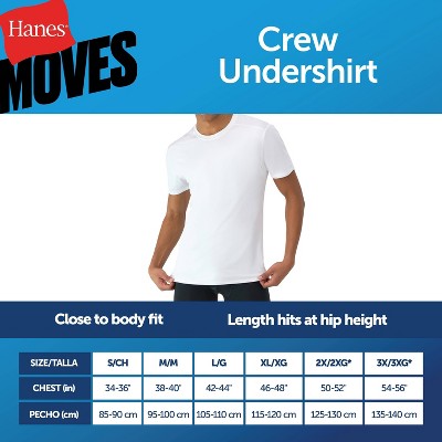 Hanes Premium Men's 2pk Move Breathable Mesh Crew Neck T-Shirt X-Temp - Black M: Moisture Wicking, Quick Dry, 4-Way Stretch, Tagless