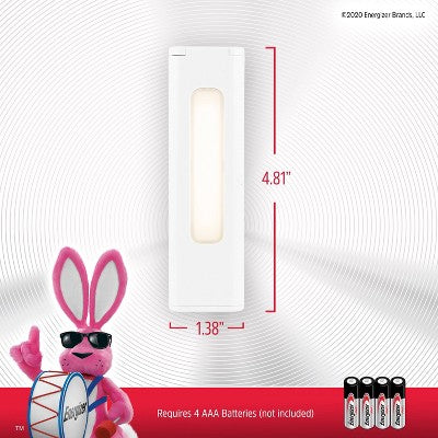 Energizer LED Magnet Mount Stick Light Push Button: Magnetic Dimmable Cabinet Lamp, Battery-Powered, 40 Lumens