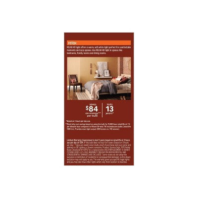 GE 2pk 60W Relax T10 LED Light Bulbs Soft White