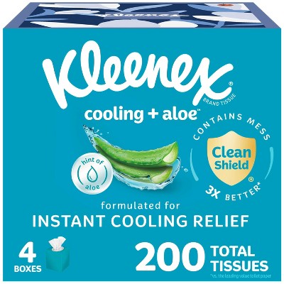 Kleenex Cooling + Aloe Facial Tissue - 4pk/50ct