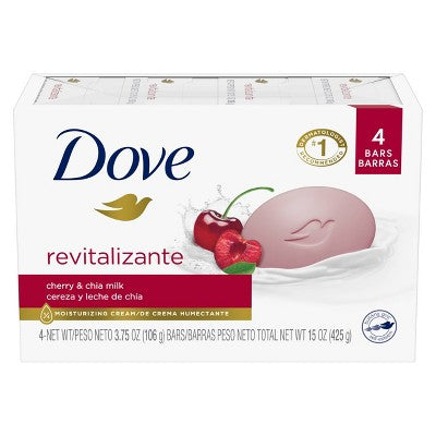 Dove Beauty Revitalizante Bar Soap - Cherry & Chia Milk - 3.75oz/4ct
