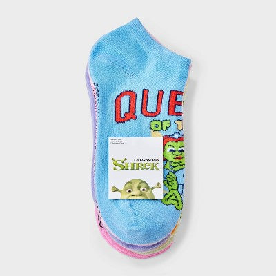 Women's Shrek 6pk Low Cut Socks - Blue 4-10