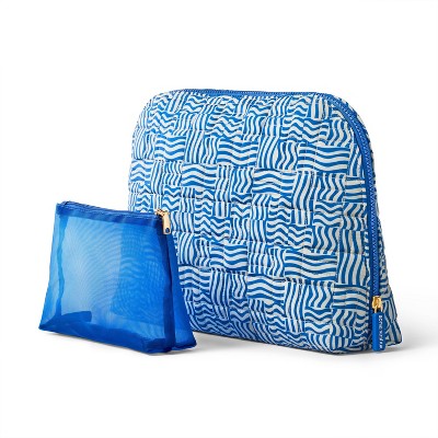 Sonia Kashuk Large Travel Makeup and Toiletry Bag Set - 2pc - Blue Wave