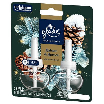 Glade PlugIns Scented Oil Air Freshener Refills - Balsam & Spruce - 1.34oz/2ct