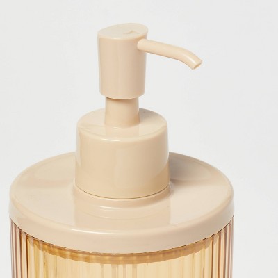 Ribbed Soap Pump Tan - Room Essentials