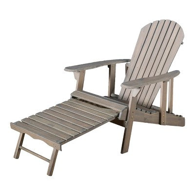 Hayle Reclining Wood Adirondack Chair with Footrest: Weather-Resistant Patio Furniture - Christopher Knight Home (LOCAL PICKUP ONLY)