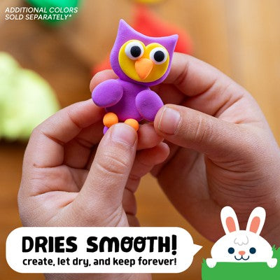 Chuckle & Roar Whoa Dough Easter Bunny Basket Stuffer White Purple and Yellow Air-Dry Modeling Dough Non-Toxic Sensory Kids' Ages 3+