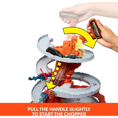 Matchbox The Movie Mountain Helicopter Escape Playset with 2 Toy Cars & 1 Helicopter Toy Vehicles