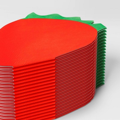 20ct Strawberry Figural Napkins - Room Essentials