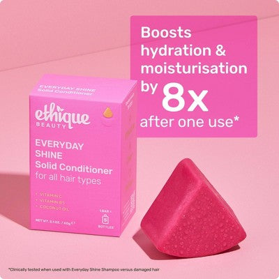 Ethique Beauty Everyday Conditioner Bar for soft, shiny hair with Coconut Oil: Net Weight 2.12 Oz, All Hair Types