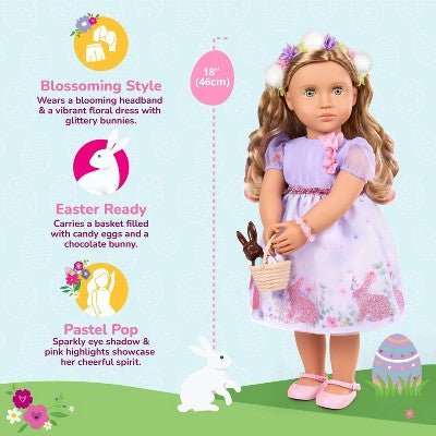 Our Generation Blossom Limited-Edition Easter Collectible 18" Doll & Accessories