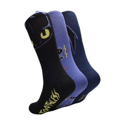 Boys' DreamWorks How to Train a Dragon Crew Socks - Black M/L