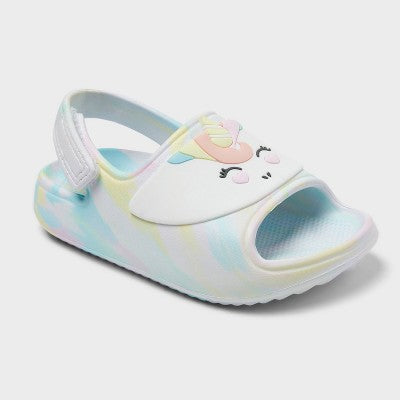 Toddler Girls Baylor Sandals Cat & Jack White/Blue/Yellow 11T