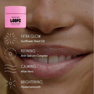 LOOPS Double Take Mini Lip Mask: Brightening, 0.2 Net Weight, 1 Pack