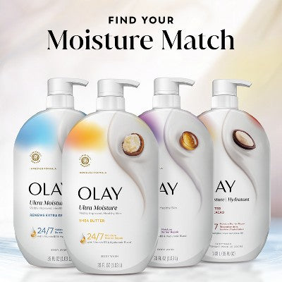 Olay Ultra Moisture Shea Butter, Vitamin B3 and Hyaluronic Blend Body Wash - 35 fl oz: For Whole Body, Normal to Dry Skin