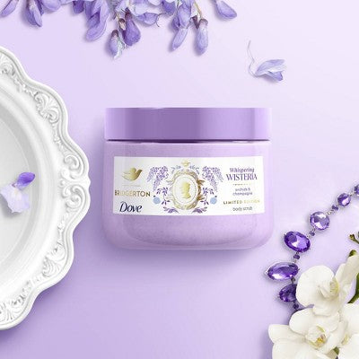 Dove Beauty Limited Edition Bridgerton Body Scrub - Whispering Wisteria - Orchids & Champagne Scent - 15oz