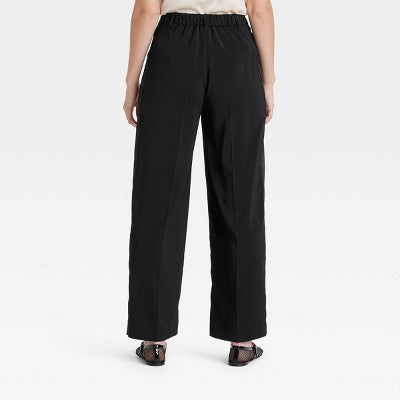 Women's High-Rise Satin Side Striped Straight Trousers 6