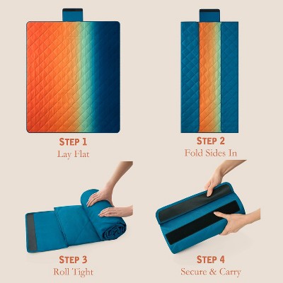 Weatherproof Vintage Throw Blanket Orange/Navy