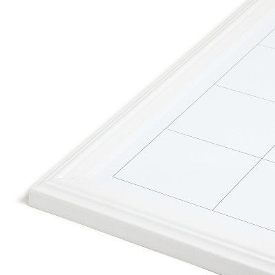 U Brands 17"x23" Thin Decor Frame Dry Erase Calendar White