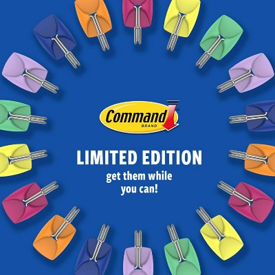 Command Small Clear Wire 3 Hooks Blueberry 4 Strip