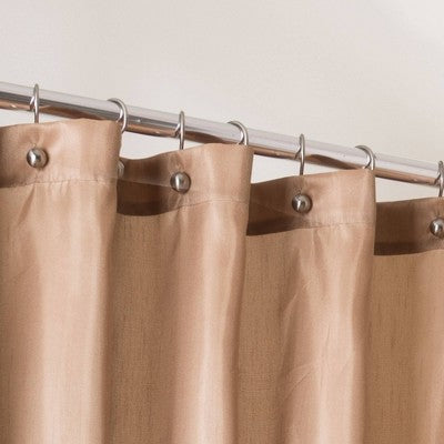 Lush Decor Terra Shower Curtain Beige/Brown : Microfiber, Machine Washable, Non-Slip Backing