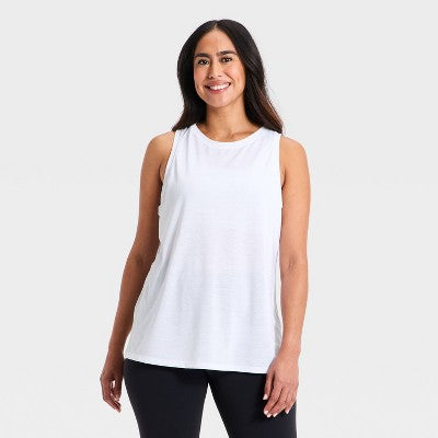 Women's Beyond Ease Twist Racerback Tank Top - White S
