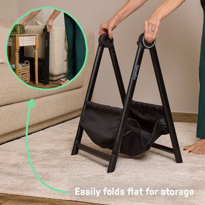 Ingenuity 3DSuite DualDock Carry Cot Stand, Folding Bassinet Stand with Storage - Black (LOCAL PICKUP ONLY)