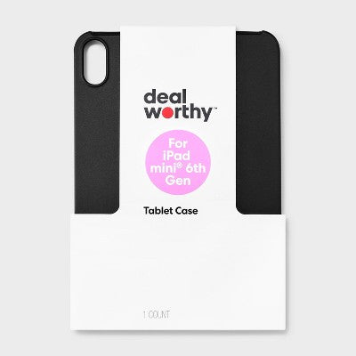 iPad Mini (6th/7th Gen) Case - dealworthy Black: TPU Solid Cover