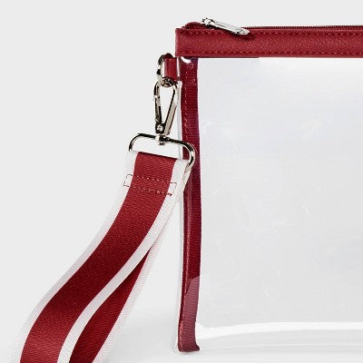 Game Day Clear Wristlet Clutch - Wild Fable Dark Red