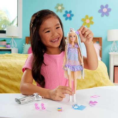 Barbie Fun and Fancy Doll & Accessories, Blonde 11" Fashion Doll with Extra Long Hair and 2 Looks
